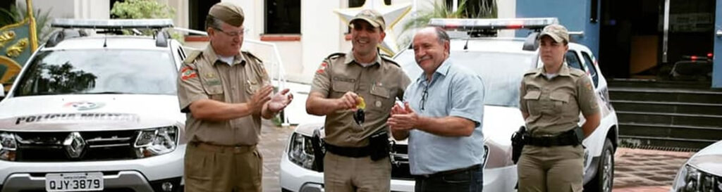 As viaturas foram adquiridas através do convênio firmado entre a prefeitura de Joaçaba e o Comando da Polícia Militar de Santa Catarina/Foto: Assessoria de Imprensa