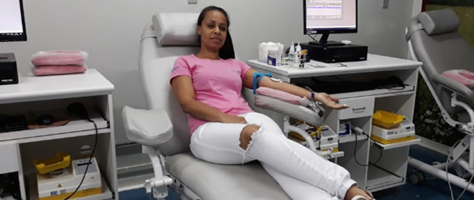 : Momento de uma das doações de sangue/Foto: Assessoria de Imprensa