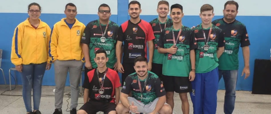 Joaçaba vice-campeão geral no tênis de mesa masculino nos Joguinhos 2019/Foto: Assessoria de Imprensa