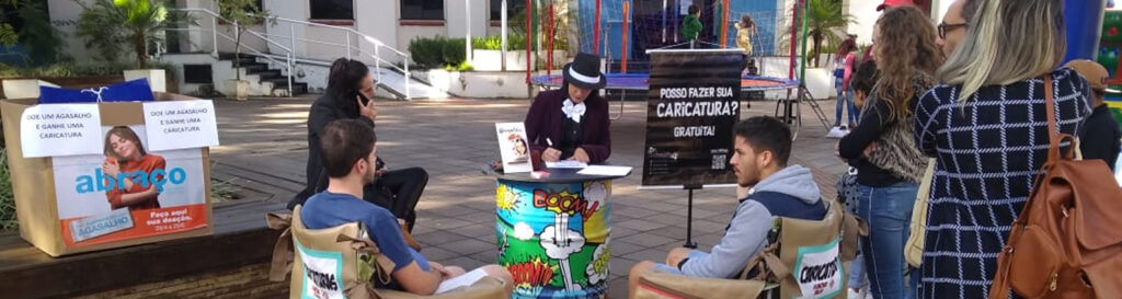 Quem doou levou para casa uma caricatura feita na hora/Foto: Assessoria de Imprensa