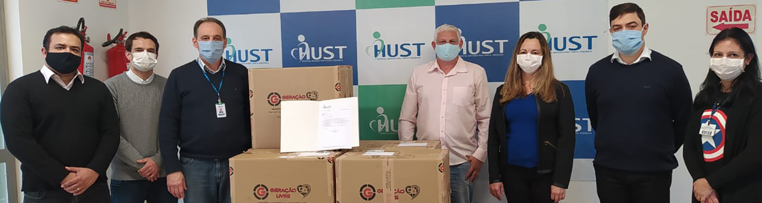 O Diretor do HUST Alciomar Marin agradeceu a iniciativa e destacou que esse tipo de doação é muito importante/Foto: Assessoria de Imprensa