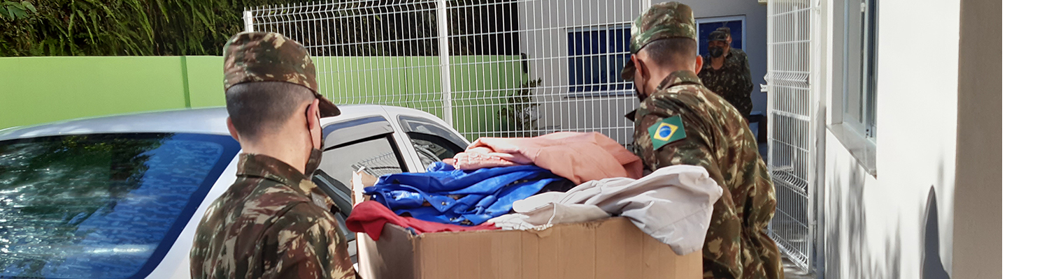Tiro de Guerra de Joaçaba realizou uma campanha de arrecadação de donativos/Foto: Assessoria de Imprensa