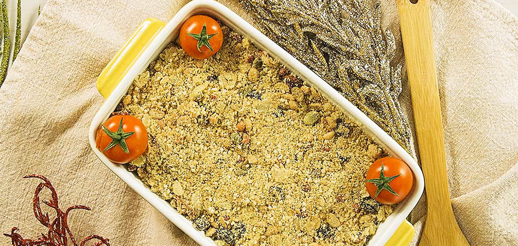 Receita de farofa natalina com frutas e sementes