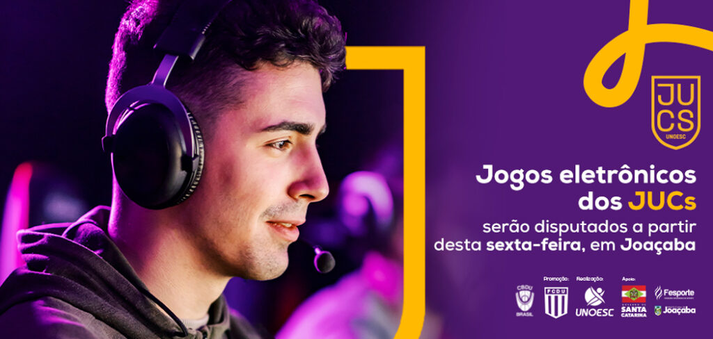 Jogos eletrônicos dos JUCs serão disputados a partir desta sexta-feira, em Joaçaba