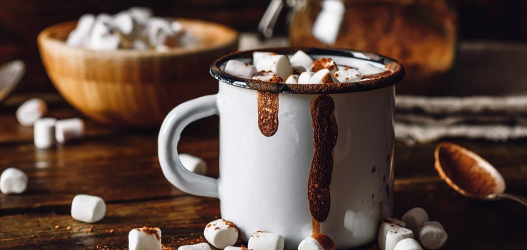Chocolate quente com marshmallows