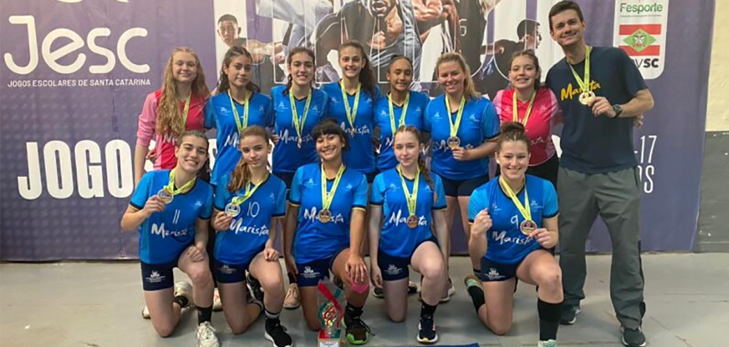 Joaçaba é campeã dos Jogos Escolares de Santa Catarina no Handebol Feminino