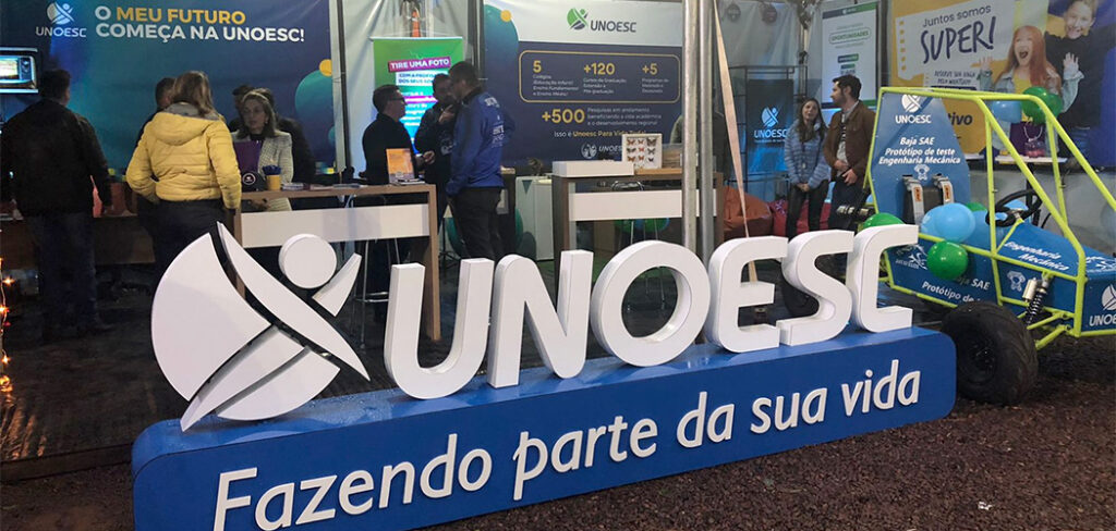 Participação da Unoesc na Fecaci é marcada pela apresentação dos cursos e serviços oferecidos   