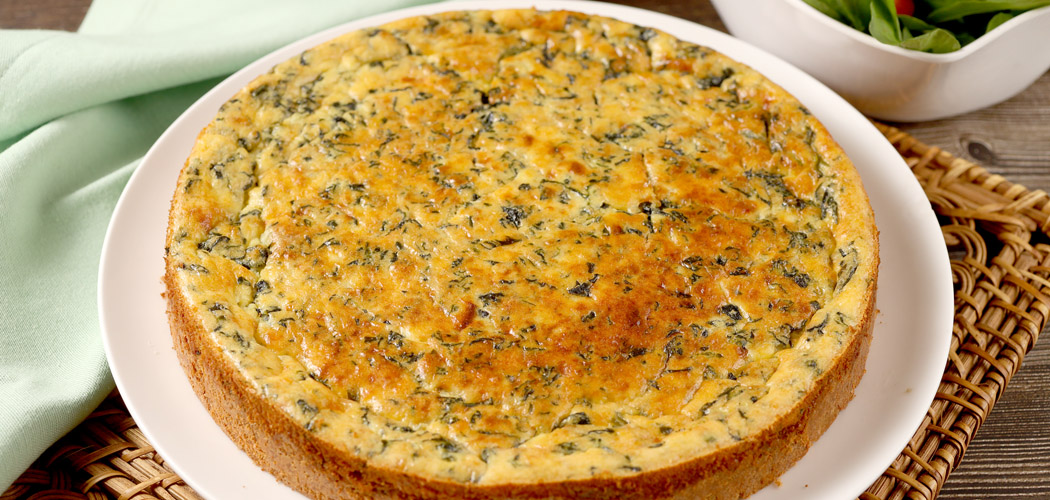 Cheesecake Salgada de Espinafre