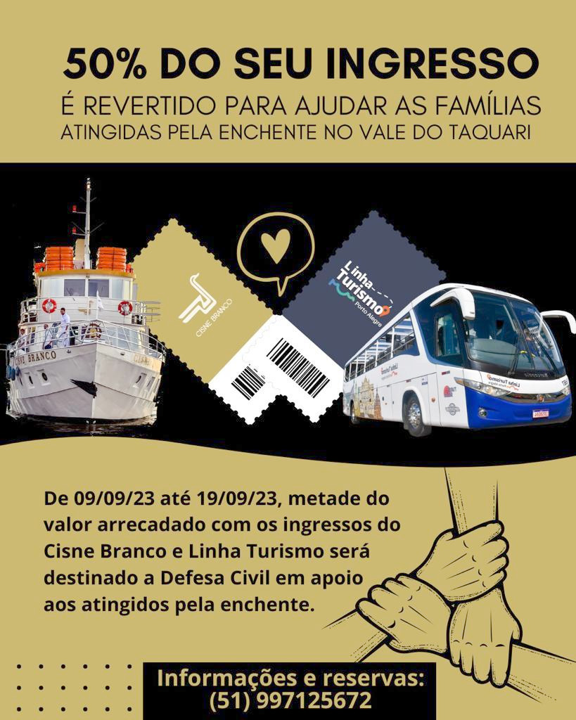 Ação solidária segue até 19 de setembro e conta também com o apoio da Linha Turismo de Porto Alegre