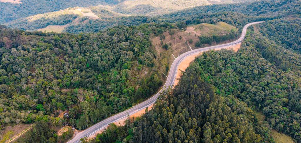 Trecho da BR-282 em Rancho Queimado (foto: divulgação DNIT-SC)
