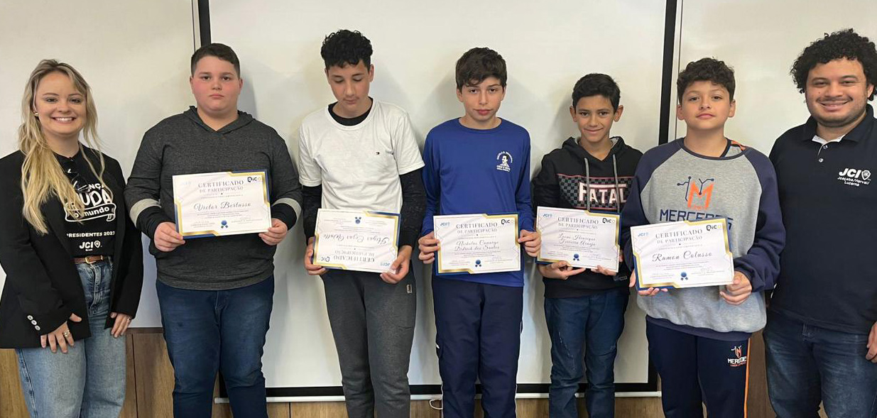 Projeto RICO desenvolvido pela JCI Joaçaba, Herval e Luzerna premia alunos das escolas municipais