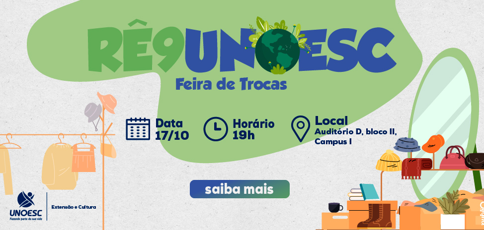 Unoesc Joaçaba promove feira de trocas na terça-feira (17)