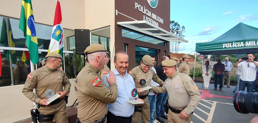 Governador Jorginho Mello e PMSC inauguram novo Grupamento em Luzerna