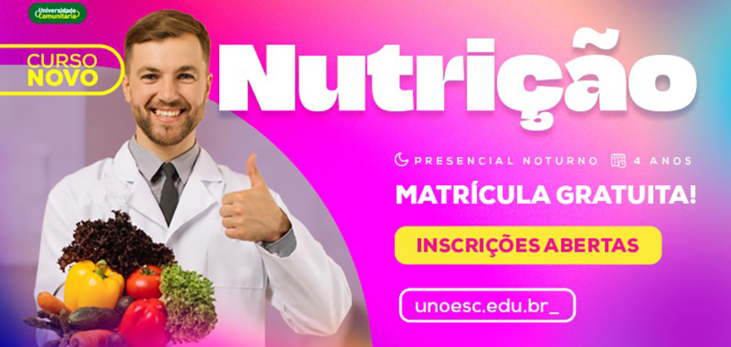 Curso de Nutrição agora em Joaçaba e Chapecó