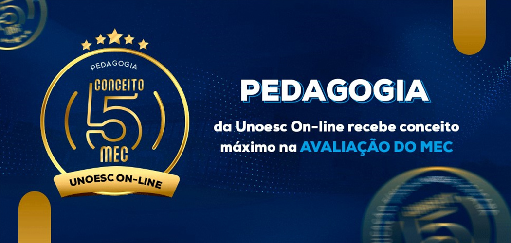 Curso de Pedagogia EaD da Unoesc Joaçaba é reconhecido com nota máxima pelo MEC