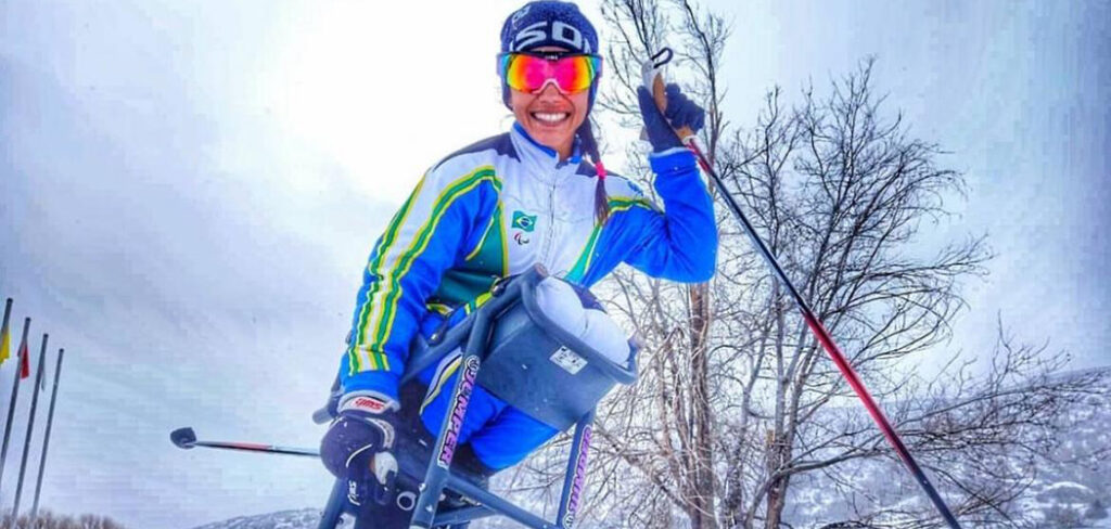 Aline Rocha, 1ª brasileira a disputar os jogos paralímpicos de inverno, está pronta para novos desafios/ Foto: Arquivo Pessoal