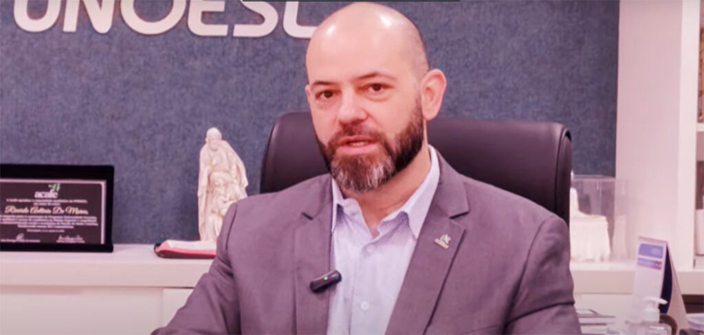 Professor Doutor Ricardo Antonio De Marco é eleito Reitor da Unoesc- 2024/2028/Foto: Evandro Novak-TV Bom Dia SC