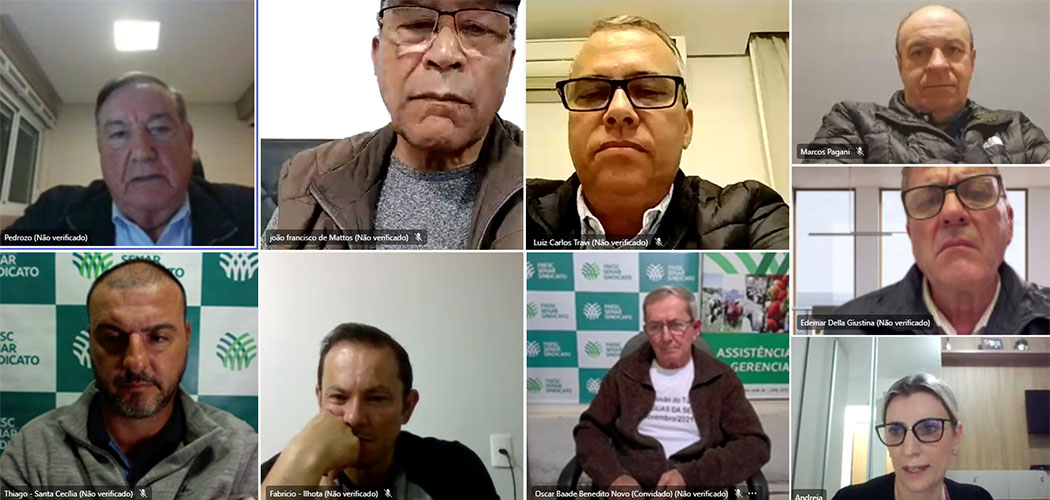 – Zezzo Pedrozo, Presidente da FAESC, em reunião na noite desta terça-feira (14) reuniu dirigentes dos Sindicatos Rurais de todo o estado