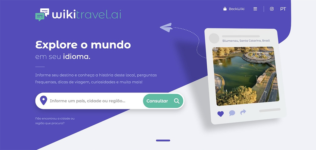 Portal com Inteligência Artificial promete revolucionar o Turismo