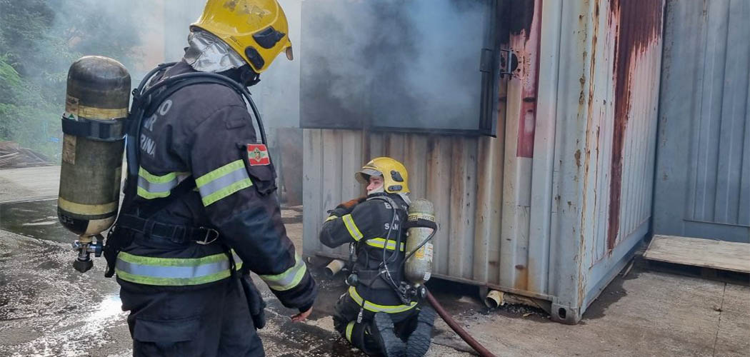 11º Batalhão de Bombeiros Militar de Joaçaba realizou treinamento/Foto: Divulgação CBMSC/Joaçaba