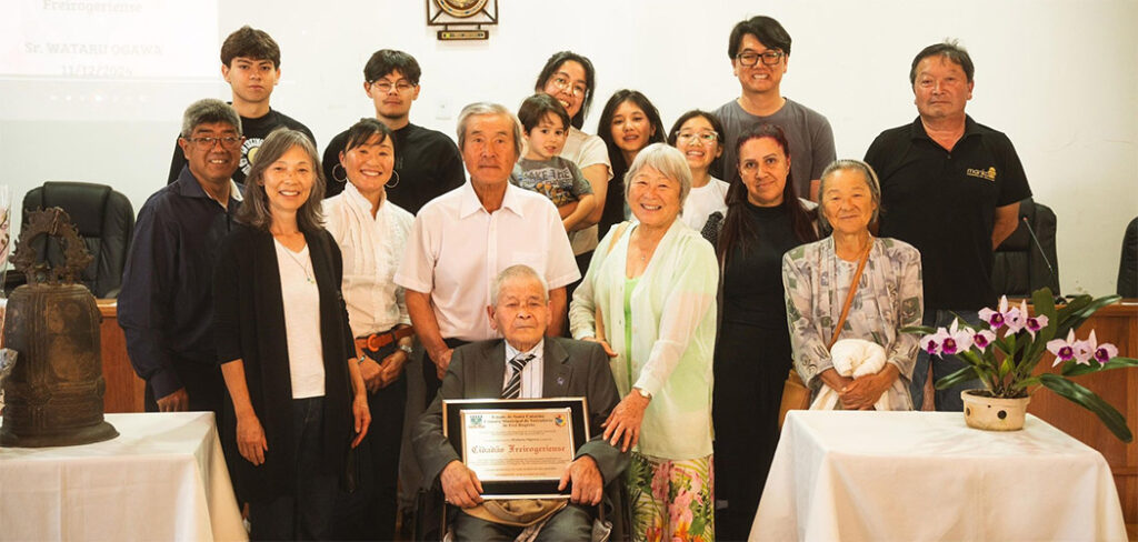 Wataru Ogawa é homenageado com Mensageiro da Paz em Frei Rogério/SC