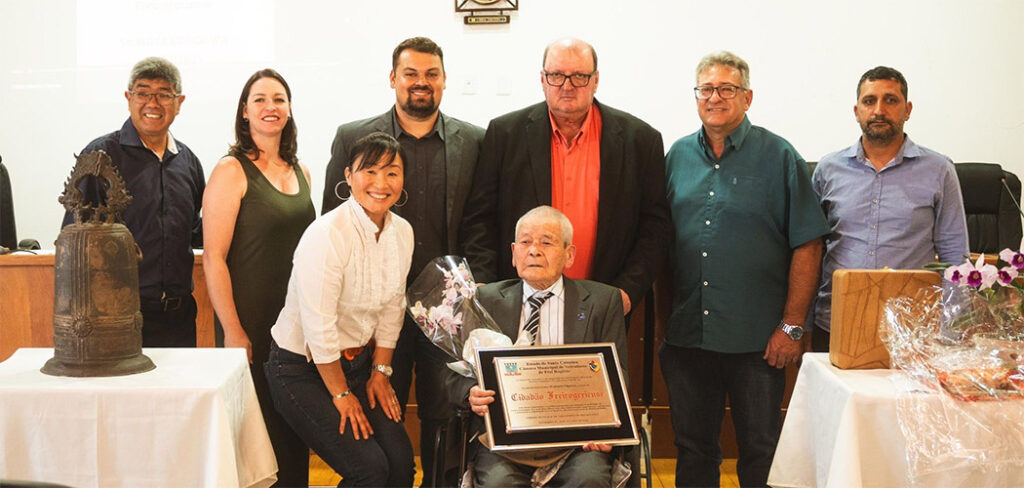 Wataru Ogawa é homenageado com Mensageiro da Paz em Frei Rogério/SC