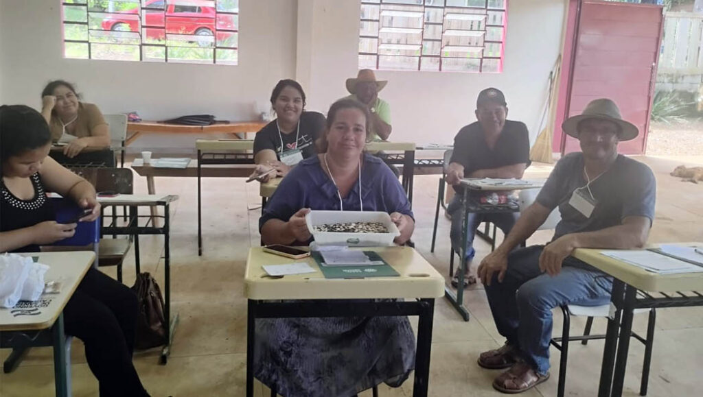 A segunda comunidade participou das atividades na Linha Pinhalzinho, também Terra Indígena Xapecó, comunidade indígena Kaigang/Foto: divulgação