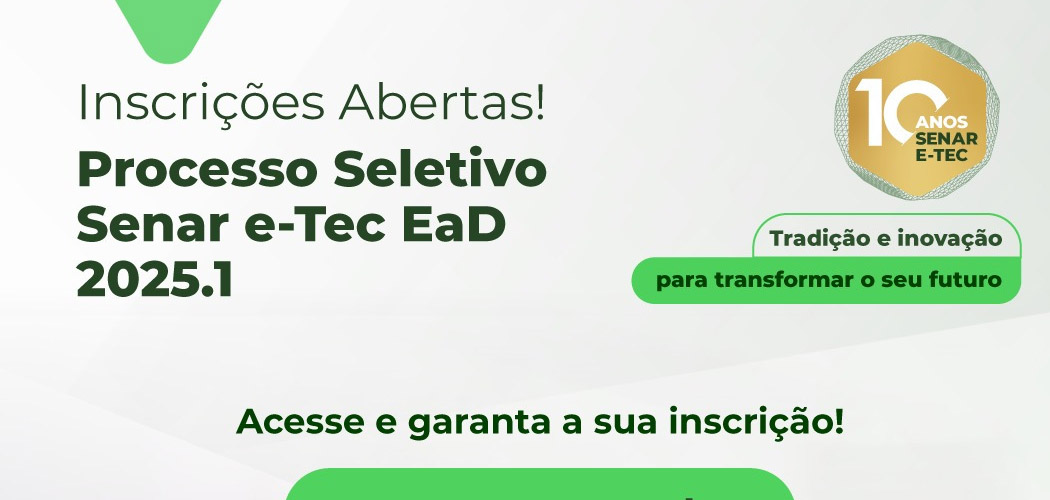 Inscrições para cursos técnicos do Senar/SC encerram nesta sexta-feira, dia 17 de janeiro