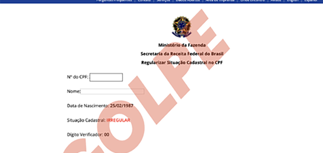 Receita Federal alerta sobre novo golpe do CPF