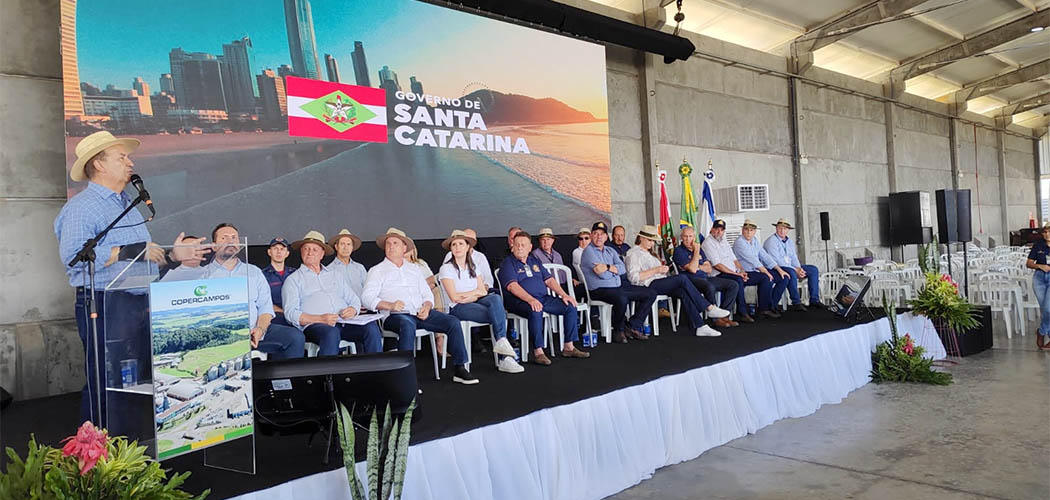 Governador anuncia investimentos para o Agronegócio na abertura do 29º Show Tecnológico Copercampos/Foto: Evandro Novak-TV Bom Dia SC
