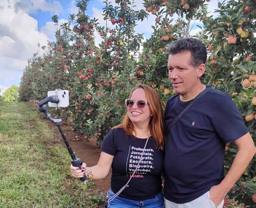 Anualmente mais de 100 mil turistas visitam a Fraiburgo no período da colheita da maçã/Foto: Evandro Novak