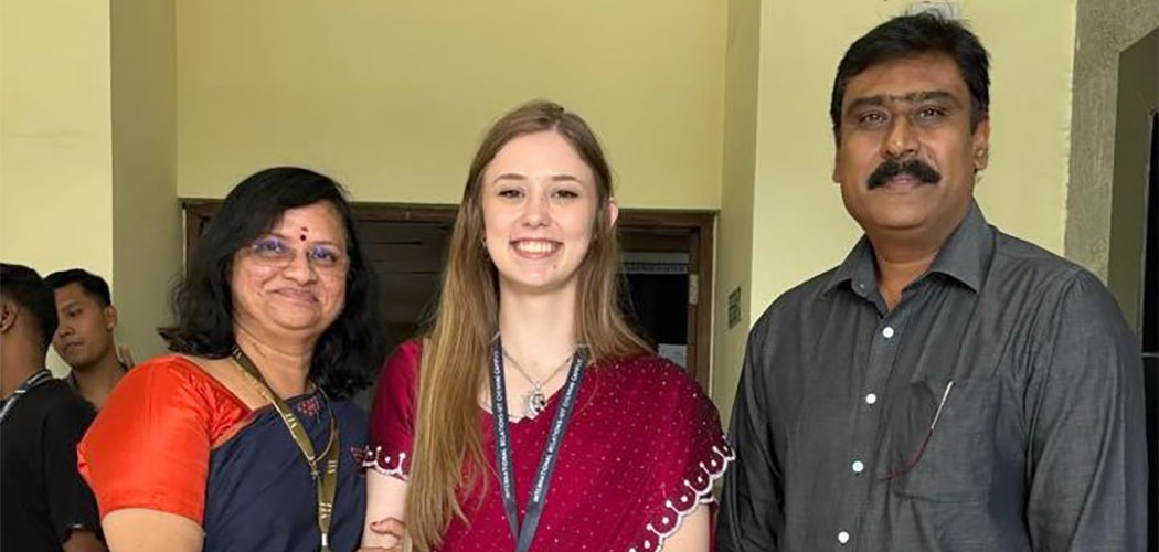 A estudante Beatriz Rausch, da sétima fase do curso de Engenharia de Computação da Unoesc Joaçaba, realizou um intercâmbio no Vellore Institute of Technology (VIT), em Chennai, na Índia