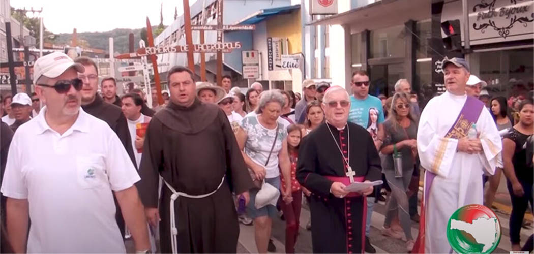 Romaria Frei Bruno acontece neste domingo (16) em Joaçaba/Foto: Evandro Novak-TV Bom Dia SC