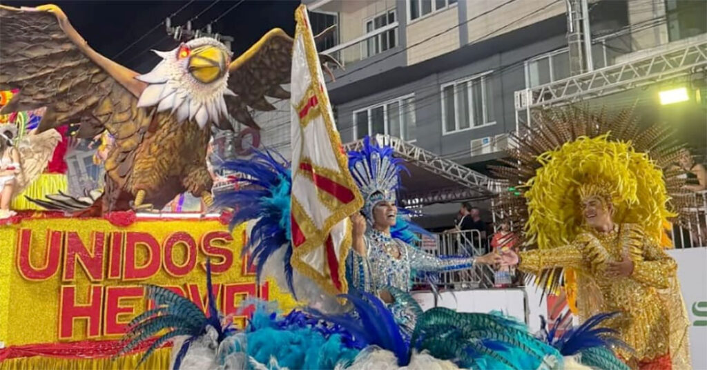 Unidos do Herval fica com o terceiro lugar do Carnaval Joaçaba 2025/ Foto: Maythe Novak - Bom Dia SC