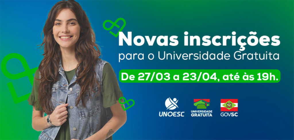 Universidade Gratuita está com inscrições abertas para o primeiro semestre de 2025