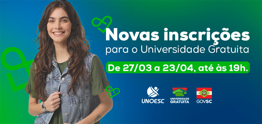 Universidade Gratuita está com inscrições abertas para o primeiro semestre de 2025