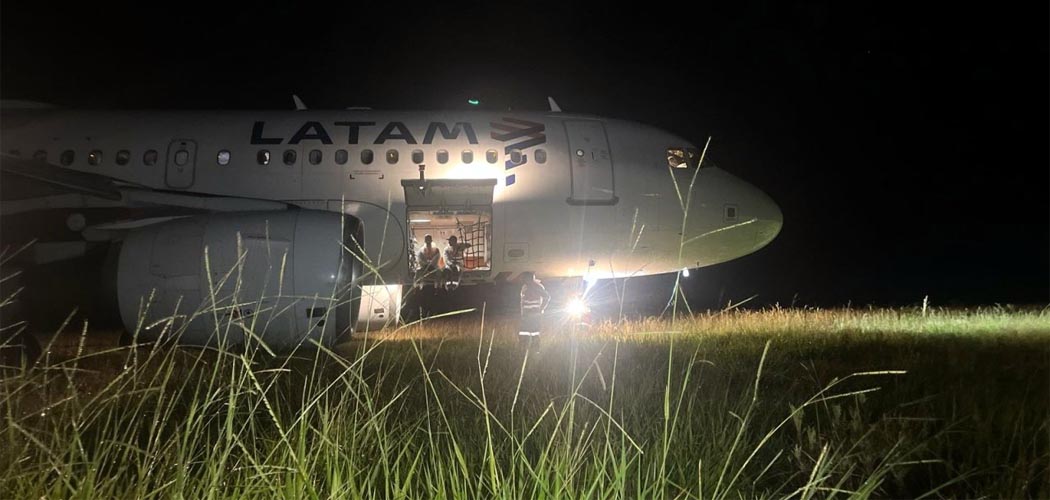 Avião derrapa em Aeroporto Chapecó