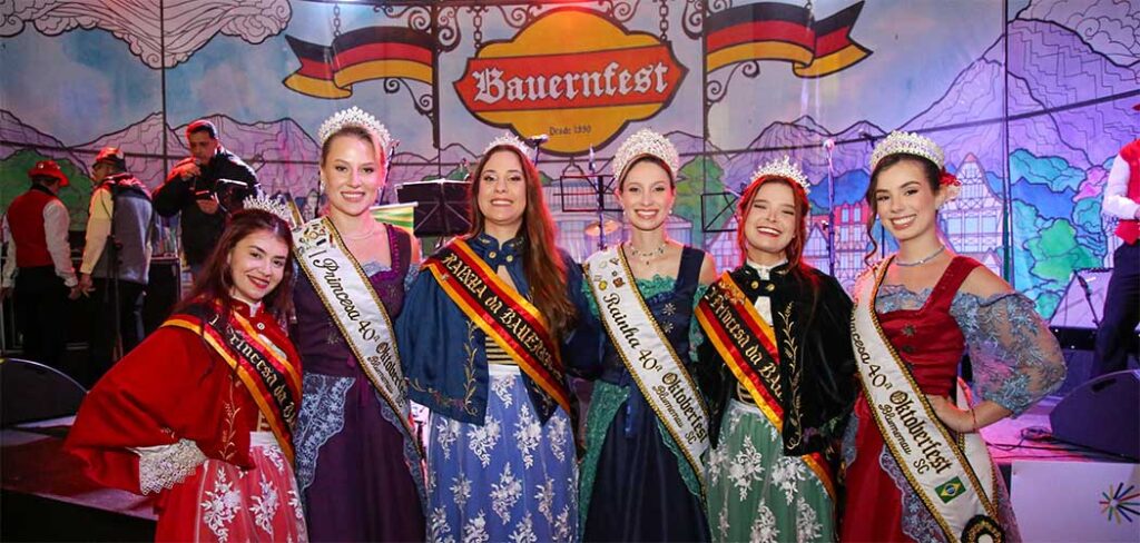 Realezas da 36ª Bauernfest e da 40ª Oktoberfest
