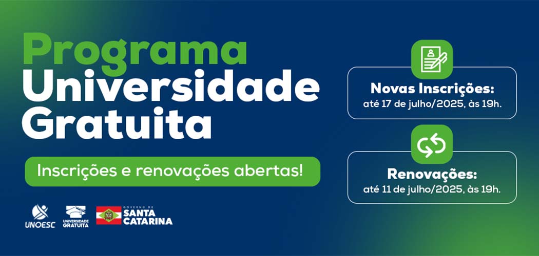 Cerca de 10 mil estudantes já foram beneficiados com o Universidade Gratuita e o Programa de Bolsas Universitárias de Santa Catarina (UNIEDU) em 2025