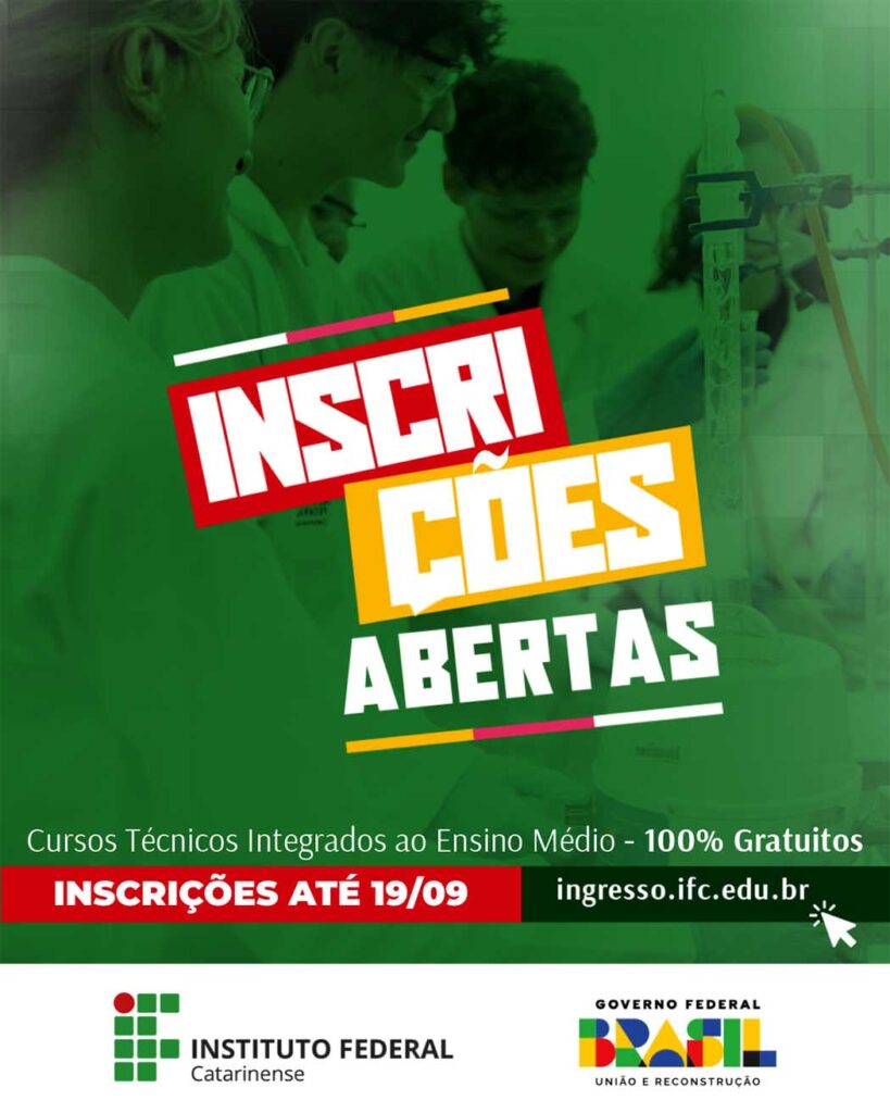 Inscrições Abertas IFC Luzerna 