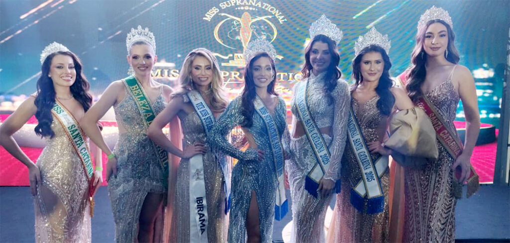 Misses presentes no Miss Supranational Santa Catarina 2026