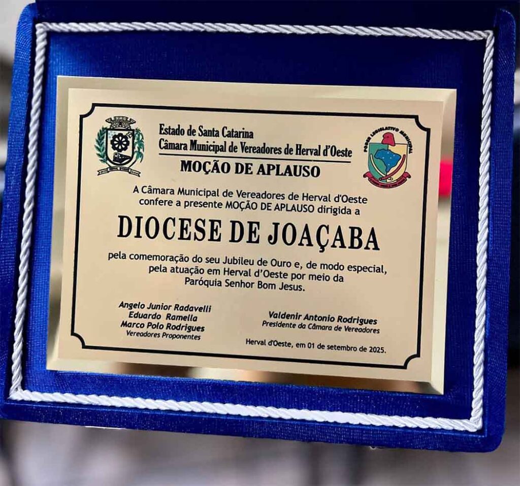 Moção de Aplauso Diocese de Joaçaba - Bom Dia SC