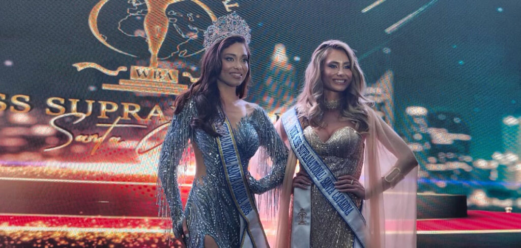 Miss Supranational Santa Catarina 2026 – Bianca Cardoso ou lado da Vice Miss Supranational Santa Catarina - Camila Vicente