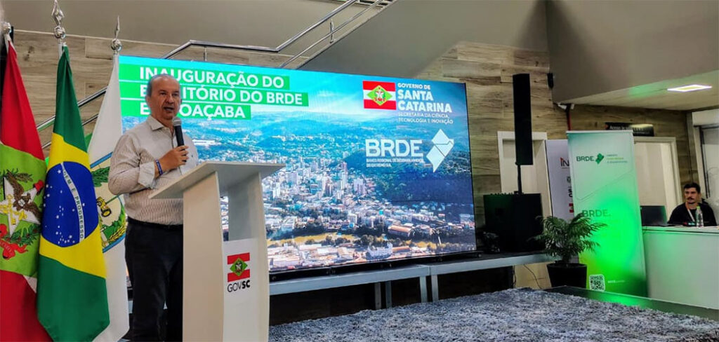 Jorginho Mello inaugura Agência do BRDE em Joaçaba
