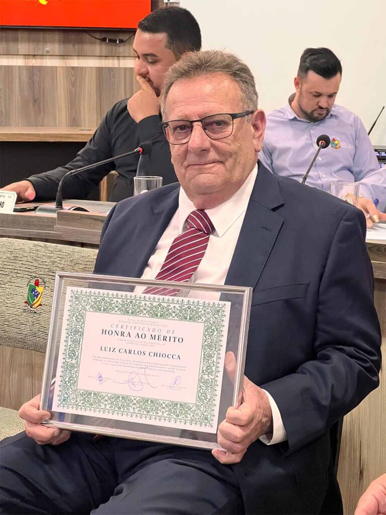 Chiocca recebe Título de Honra ao Mérito