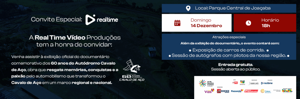 Documentário dos 60 Anos do Autódromo Cavalo de Aço será exibido neste domingo dia (14)