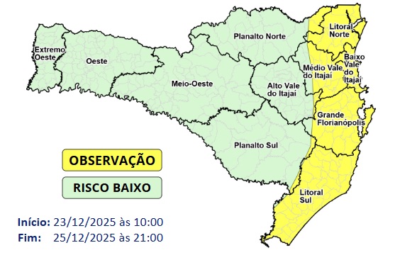 Calor extremo e temporais vão marcar a semana em Santa Catarina