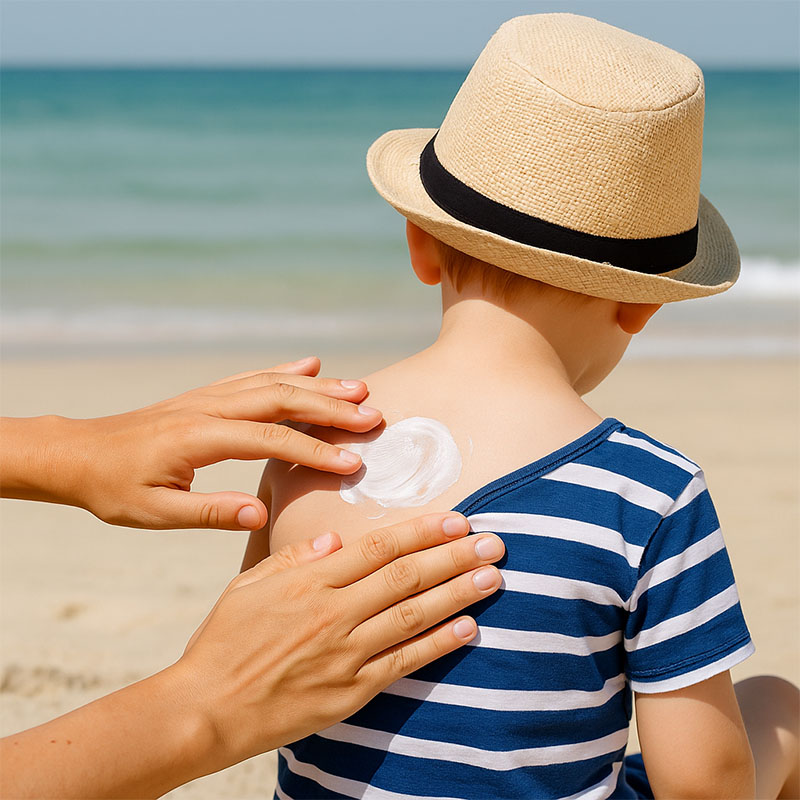 Calor com os pequenos: guia prático para proteger a pele das crianças nos dias quentes