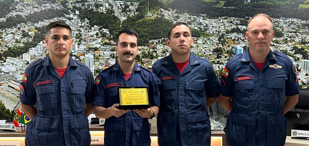 CBMSC recebe Moção de Aplauso da Câmara Municipal de Herval d'Oeste por atuação em operação de alto risco