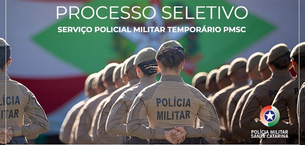 Inscrições abertas para o processo seletivo de policial militar temporário da PMSC
